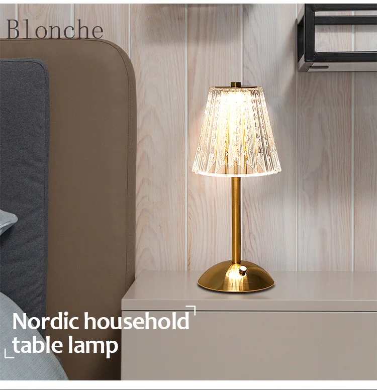 Table Lamp Decoration Desk Lamps Rechargeable LED Night Lights Touch Sensor Lighting for Bedside Light Dressing Table for Sleep
