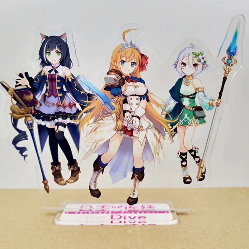 Princess Connect Re:Dive group Harusaki Hiyori Shijou Rei acrylic standee figurines desk decoration cake topper