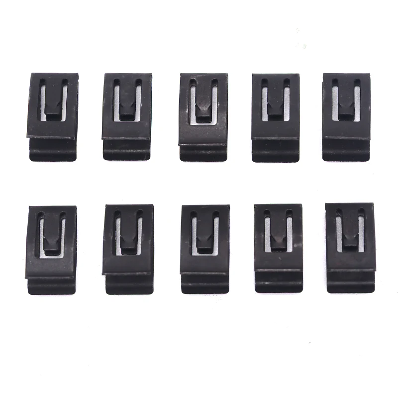 

10Pcs Car Front Console Dash Dashboard Auto Trim Metal Retainer Black Rivet Fastener Clip