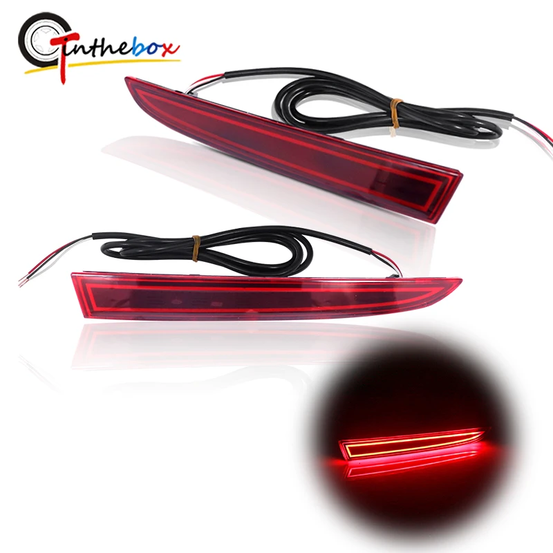 Gtinthebox Red LED Rear Bumper Reflector Tail/Brake Lights For Chevrolet Camaro/Traverse, For Cadillac ATS Sedan/ATS Coupe/XT5