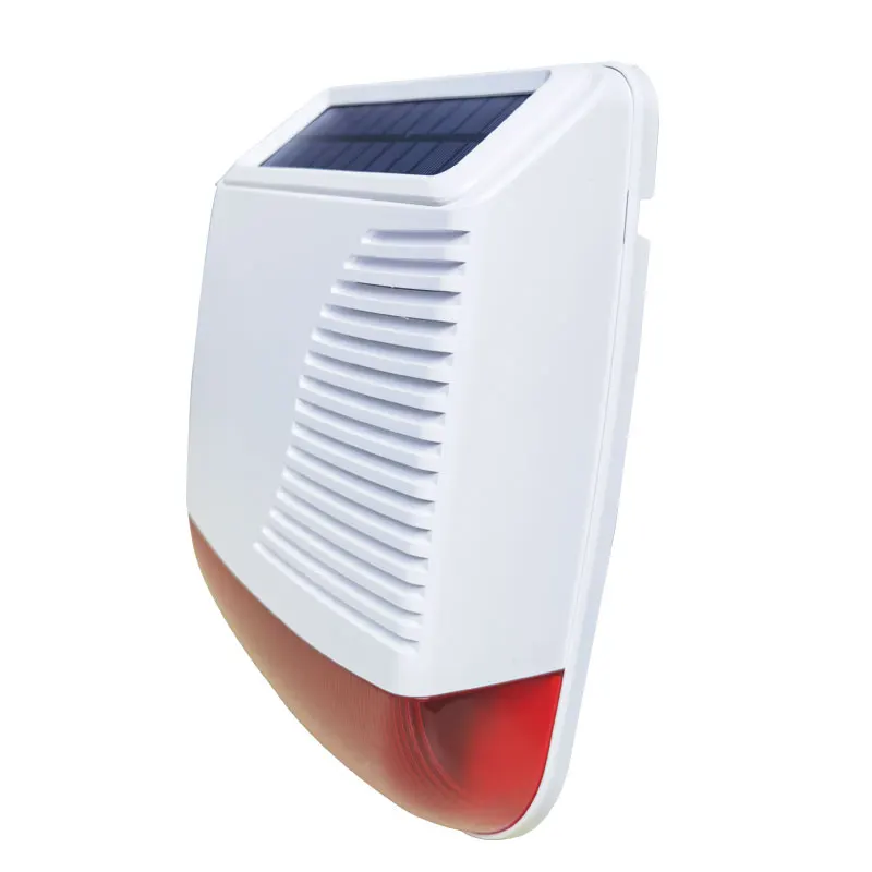 433mhz sem fio ao ar livre à prova dwireless água solar sirene luz flash para casa assaltante wi fi gsm sistema de alarme segurança sem fio sistema