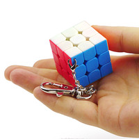 MoYu Mofangjiaoshi 3cm 3.5CM Mini 3x3x3 Magic Cube KeyChain Professional Educational toys Key Ring cubo magico Puzzle
