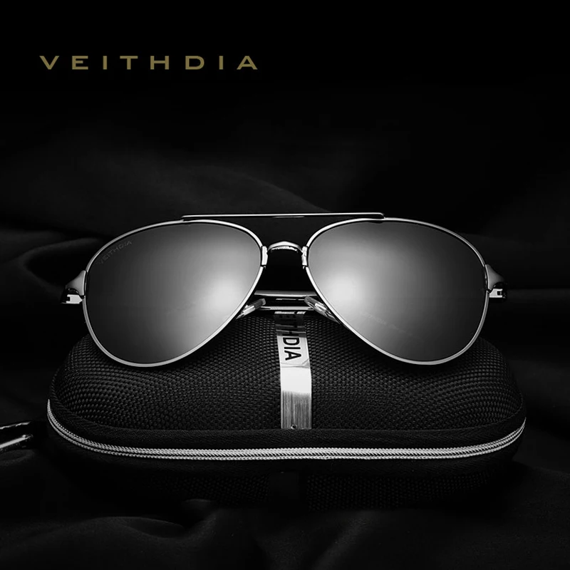 VEITHDIA Brand Designer Fashion Men's Sunglasses Polarized Mirror Lens Eyewear Accessories Women Sun Glasses UV400 For Male 3802