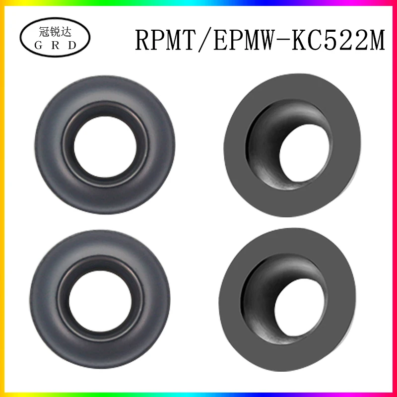 100% new R5 R6 round Insert RPMW RPMW1204 RPMW1003 blade KC522M for processing HRC48-68 degrees less than quenching material