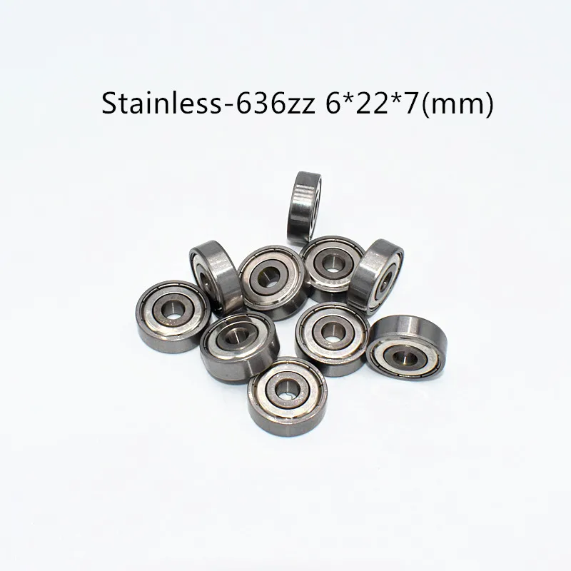 

Stainless steel bearing 10PCS S636ZZ 6*22*7(mm) antirust metal sealed High speed Mechanical equipment parts