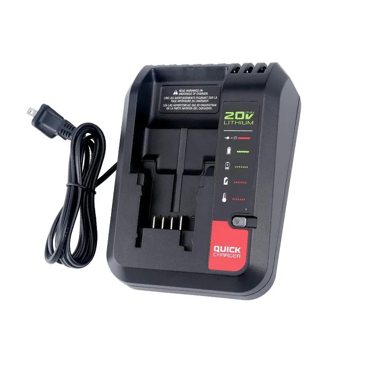 Cargador de batería de litio de repuesto para Black and Decker, 18V, CABLE PORTER, Stanley, 2A, 10,8-20V, 100-240V