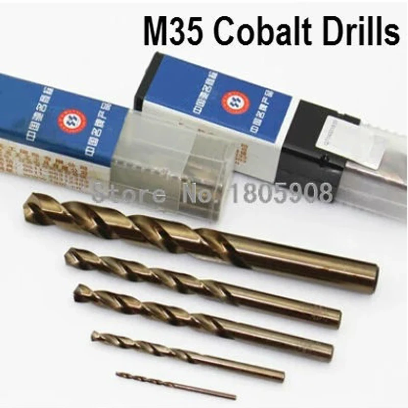 10 sztuk 1.0mm-8.0mm M35 HSS-CO wiertła kobaltowe wiertła spiralne HSS Bit do metalu ze stali nierdzewnej narzędzia do obróbki drewna (1/2/3/4/5/6/8mm)