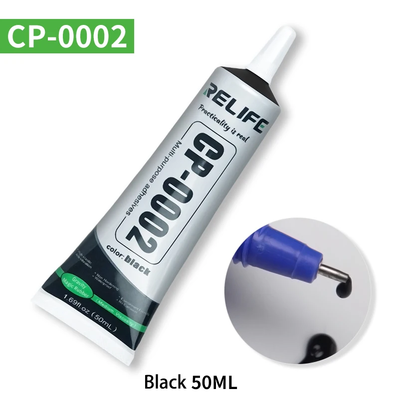 RELIFE 50ML 15ML CP-0001 CP-0002 Transparent Adhesive Clear Liquid Glue Black For Phone Frame LCD Screen Back Cover Repair