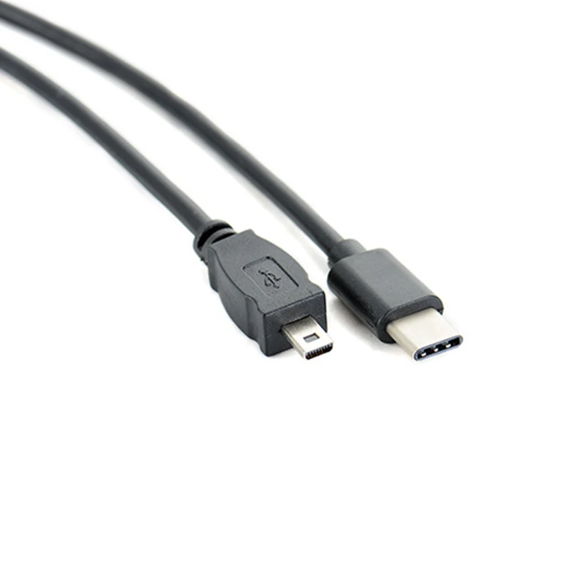 Lingable USB typ C męski na Mini 8Pin USB 2.0 konwerter kamery OTG kabel 30CM dla Nikon Panasonic USB-C na Mini USB 8 Pin