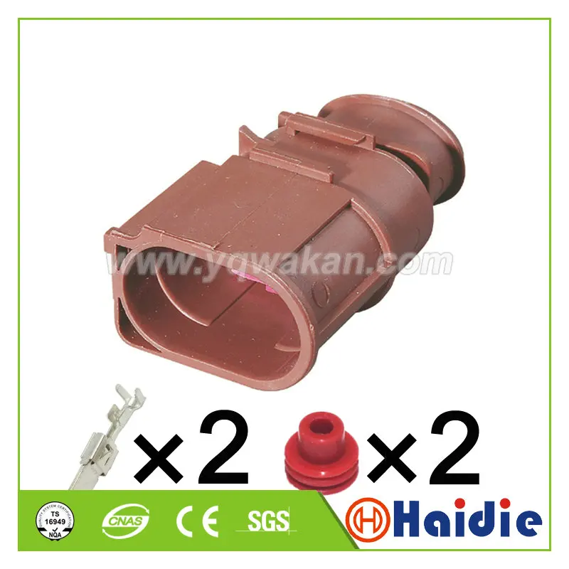 

2sets 2pin 6.3series male Fan plug sealed automotive connectors 3B0 973 852 A 3B0973852A