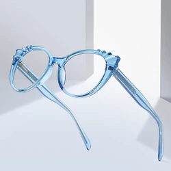 Gmei Optical Fashion Designed Transparent Women Glasses Frame Oval Female Clear Myopia Prescription Eyeglasses Frames 2037
