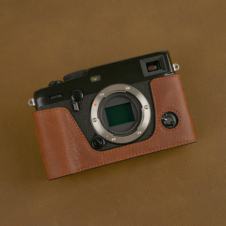 Projekt dla FUJIFILM XPRO3 X-PRO3Handmade aparat z prawdziwej skóry pół obudowy