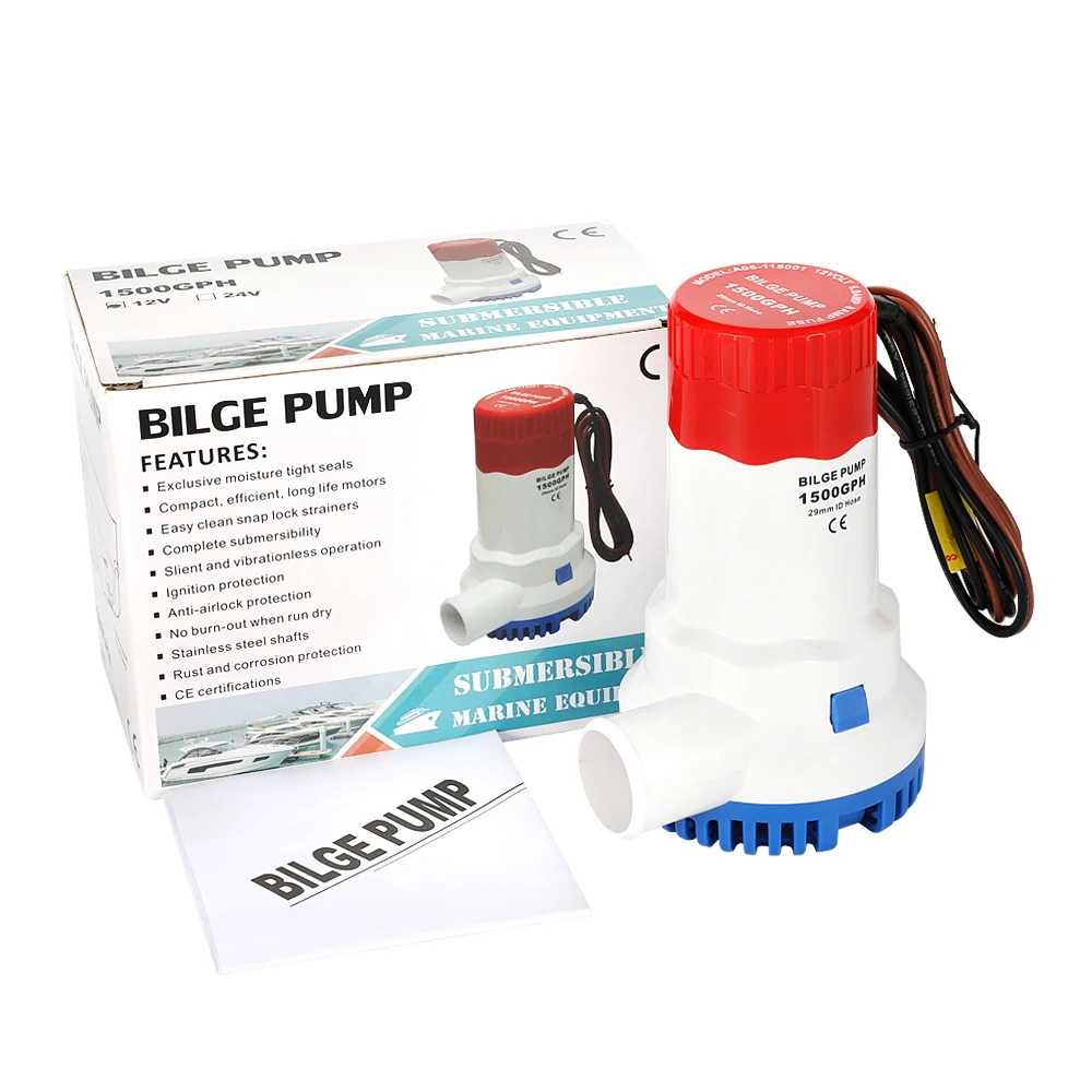 water pump Thermo plastic ABC Housing MKBP-G1500-12/24 12/24V rule gph bilge pump 1500 from maker electric china factory