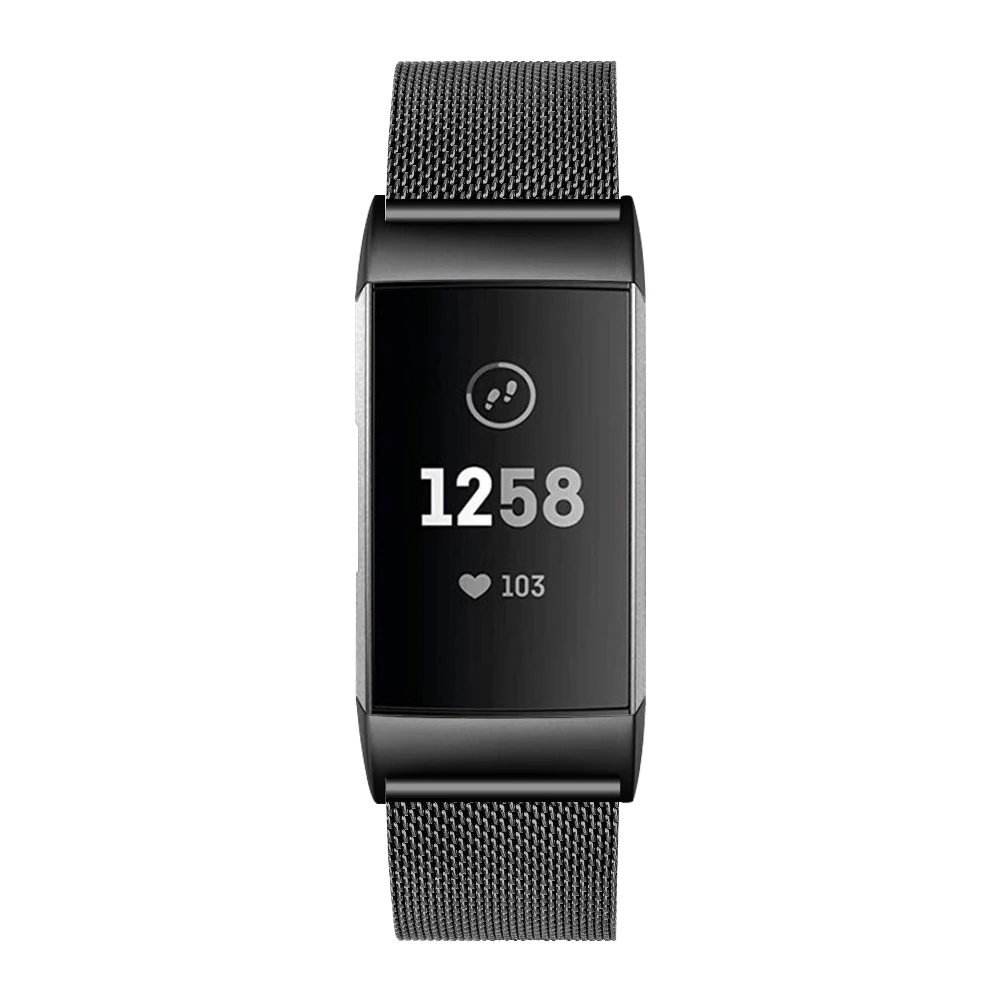 Essidi Lưới Đồng Hồ Ban Nhạc Dành Cho Vòng Đeo Sức Khỏe Fitbit Charge 3 4 5 3 4 SE Thép Không Gỉ Milanese Vòng Tay Dây Đeo Cổ Tay Correa fitbit Charge 2