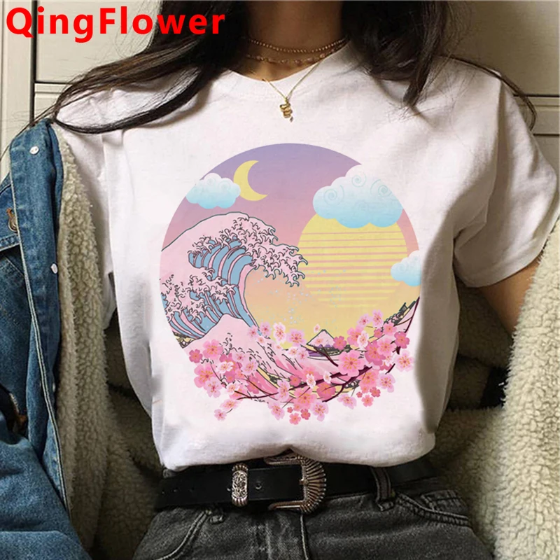 Vaporwave Harajuku Ullzang 90s T Shirt Women Y2K Aesthetic Hip Hop T-shirt Graphic Fashion Summer Tshirt Grunge Top Tees Female