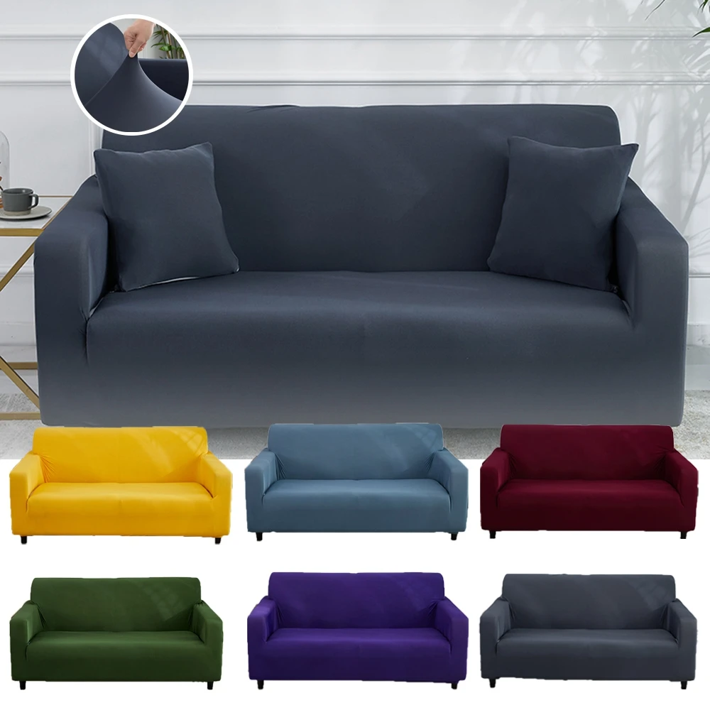 Gray Sofa Covers for Living Room, Elastic Armchair, Couch Cover, 1 2 3 Seater Corner Cover, L Shape Furniture Protector for Home