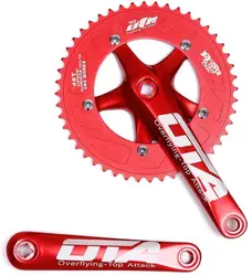 OTA Single Speed Crankset 48T,170mm Crankarms 130 BCD Fixie Crankset for Single Speed Bike, Fixed Gear Bicycle, Folding Bicycles