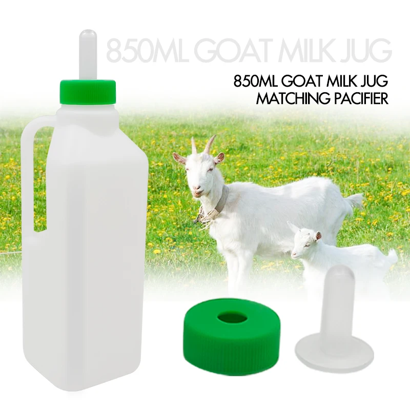 1pcs Milk Lambs Feeder Bottle 850ml Baby Lamb Pet Drinker Drinking Feeder Feeding Tools No Leakage Ergonomic Handle Lamb Feeding