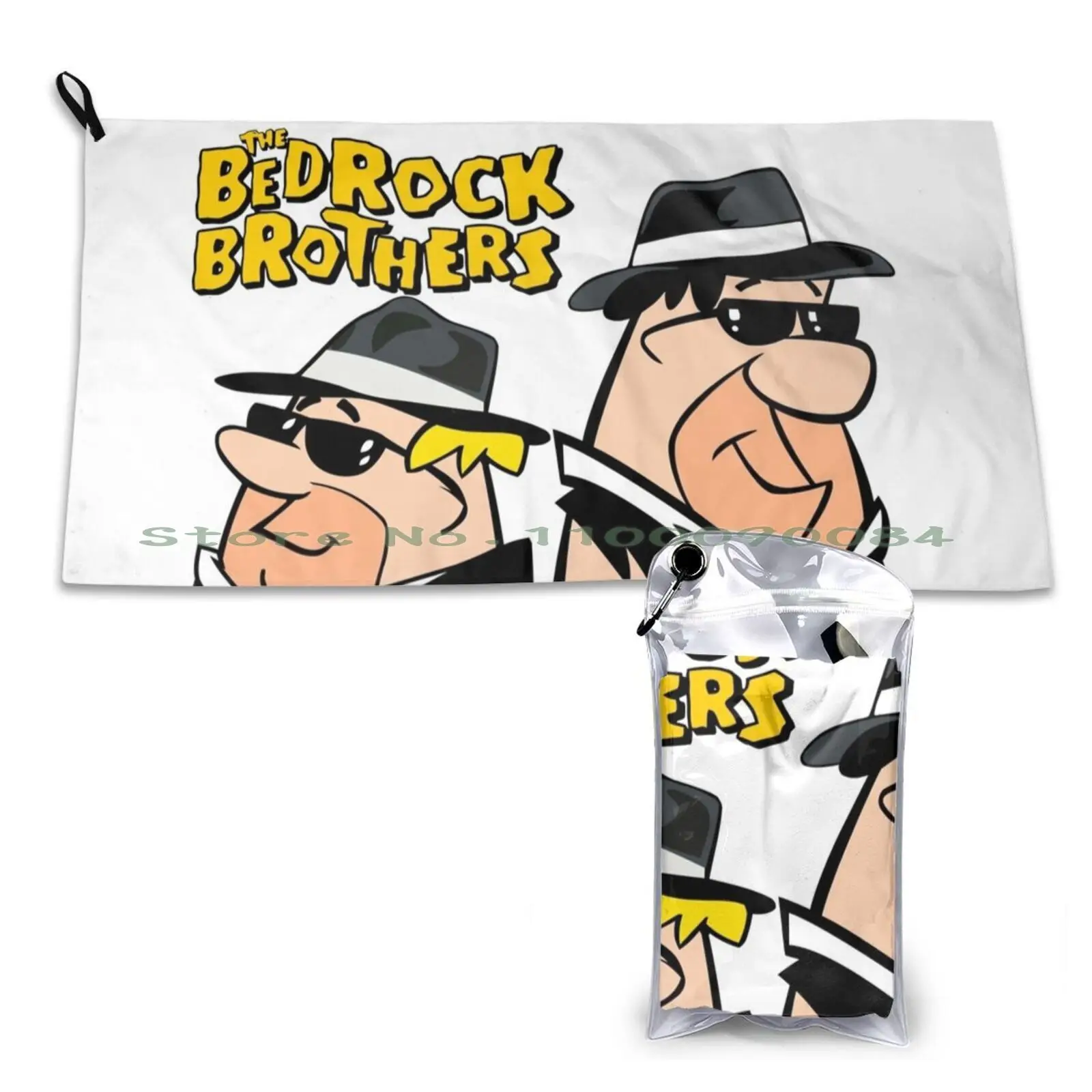 The Bedrock Blues Brothers-Flintstones. Shirt , Scticker , Mug , Mask , ... Quick Dry Towel Gym Sports Bath Portable