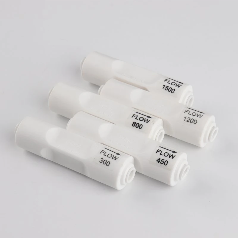 5pcs PE Pipe Connector RO Flow 300/450/800/1200/1500CC filter Water Purifier Restrictor 1/4'' Water Pipe POM Washer Joints