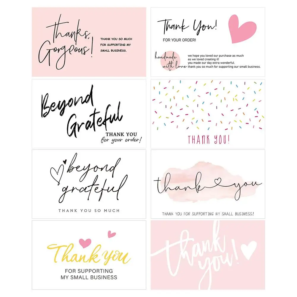 30ชิ้น/แพ็คสีชมพูบัตรสำหรับสนับสนุนธุรกิจแพคเกจตกแต่งธุรกิจการ์ด Handmade With Love สำหรับผู้ขายของขวัญ