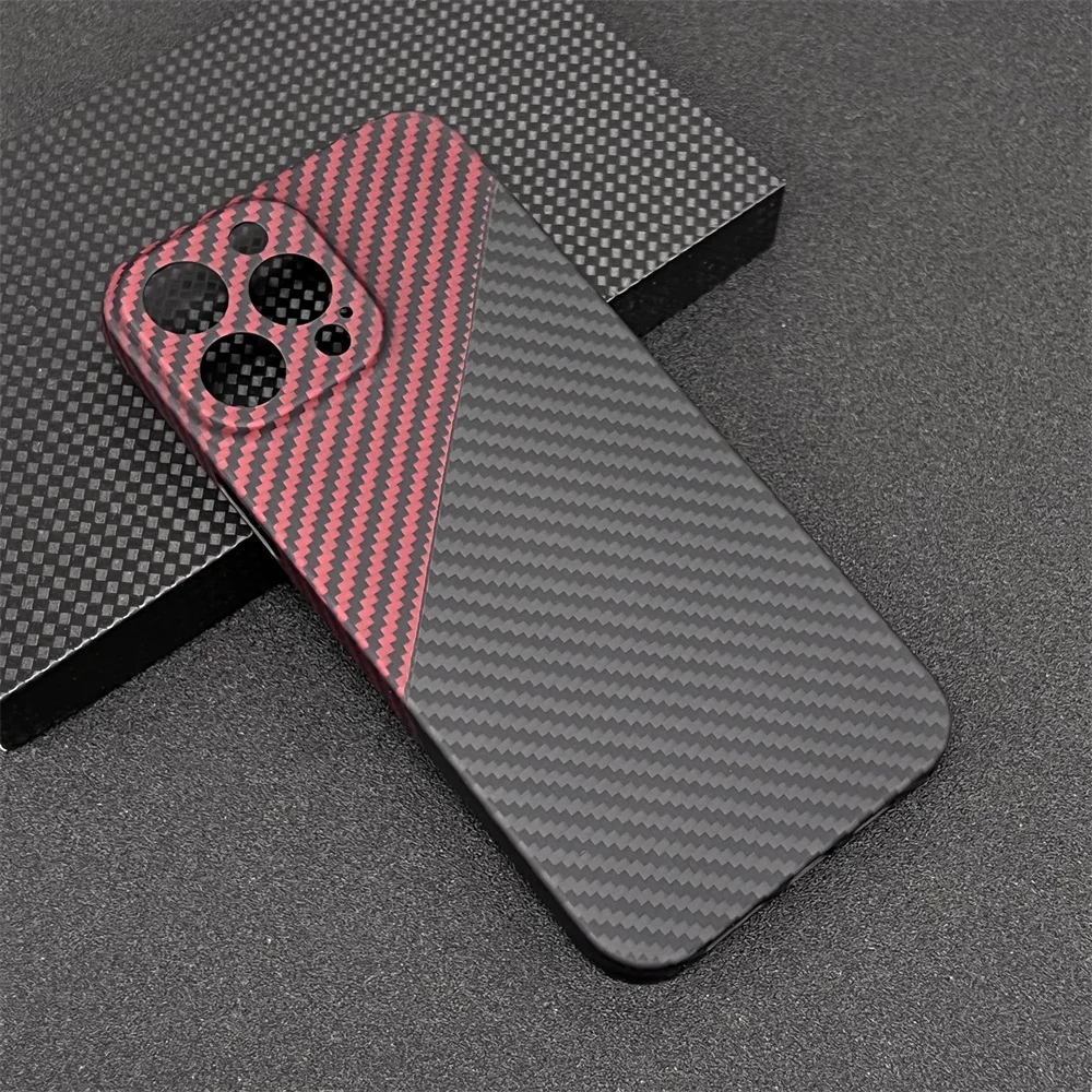 

Real Carbon Fiber Lens Protection Phone Case For iPhone 13Pro 13 Pro Max Carbon Fiber Hard Cover Cases