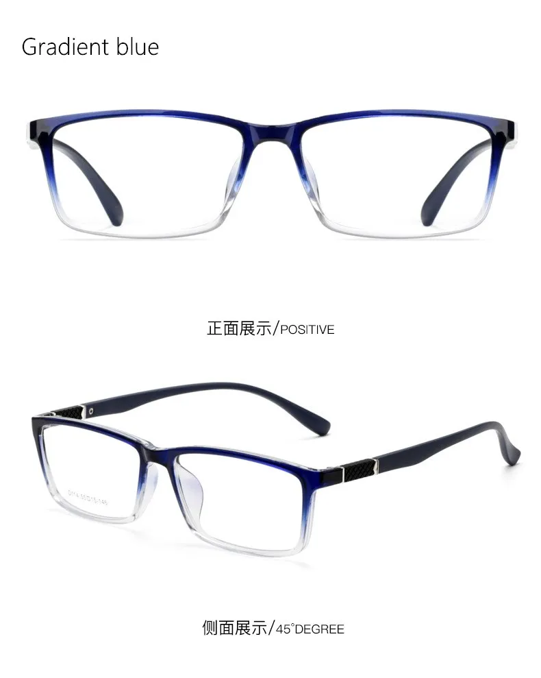 Männer Brille Rahmen Ultraleicht Retro Myopie Platz Mode TR90 Anti-Blau Licht Optische Brillen Rahmen Frauen D114 – Detail 6