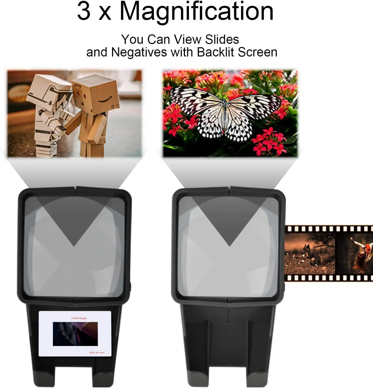 DIGITNOW!35mm Slide and Film Viewer, 3X Magnification LED Lighted Illuminated Viewing