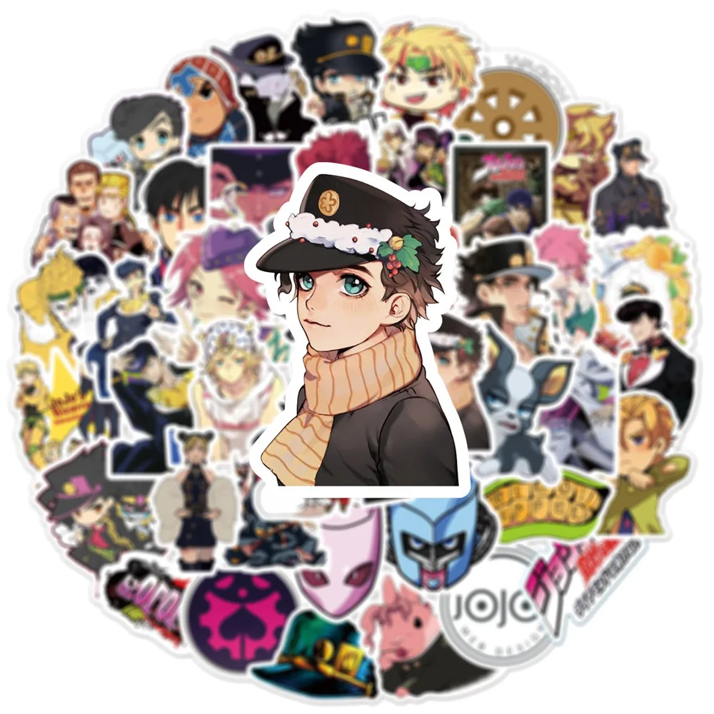 10/30/50PCS Cartoon JOJO\'s Bizarre Adventure Anime Graffiti Sticker Notebook Guitar Bike Skateboard Waterproof Sticker Wholesale