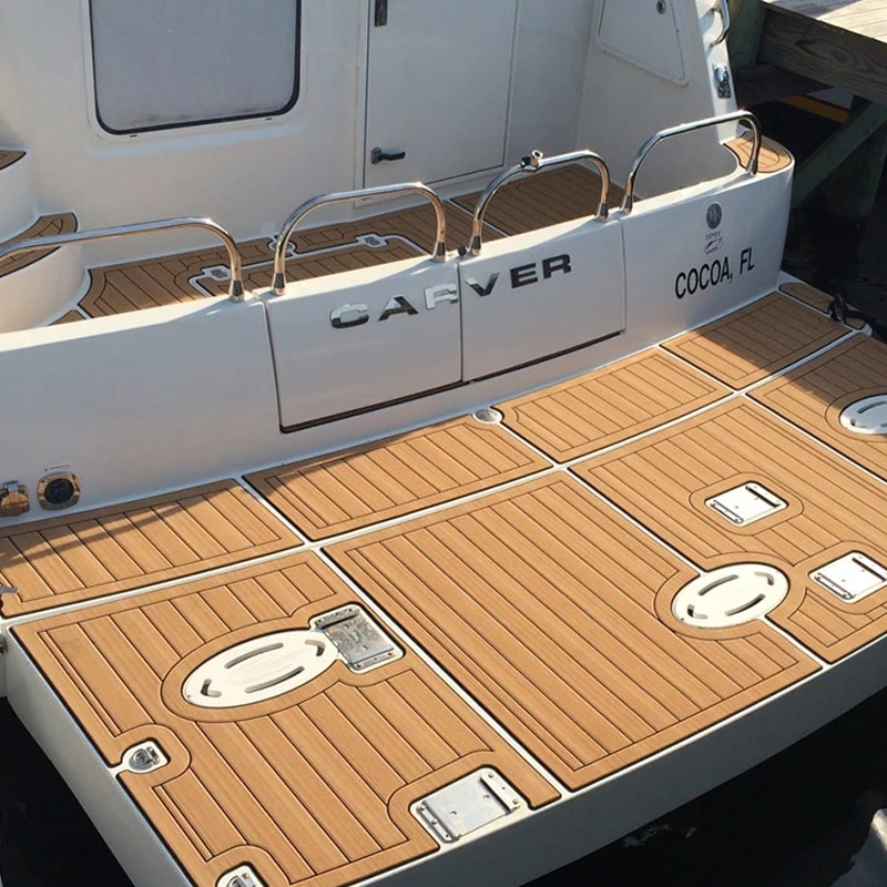 Custom EVA Foam Mat Non-slip Marine Floor Teak Deck Pads &Swimming Platform For 1/4