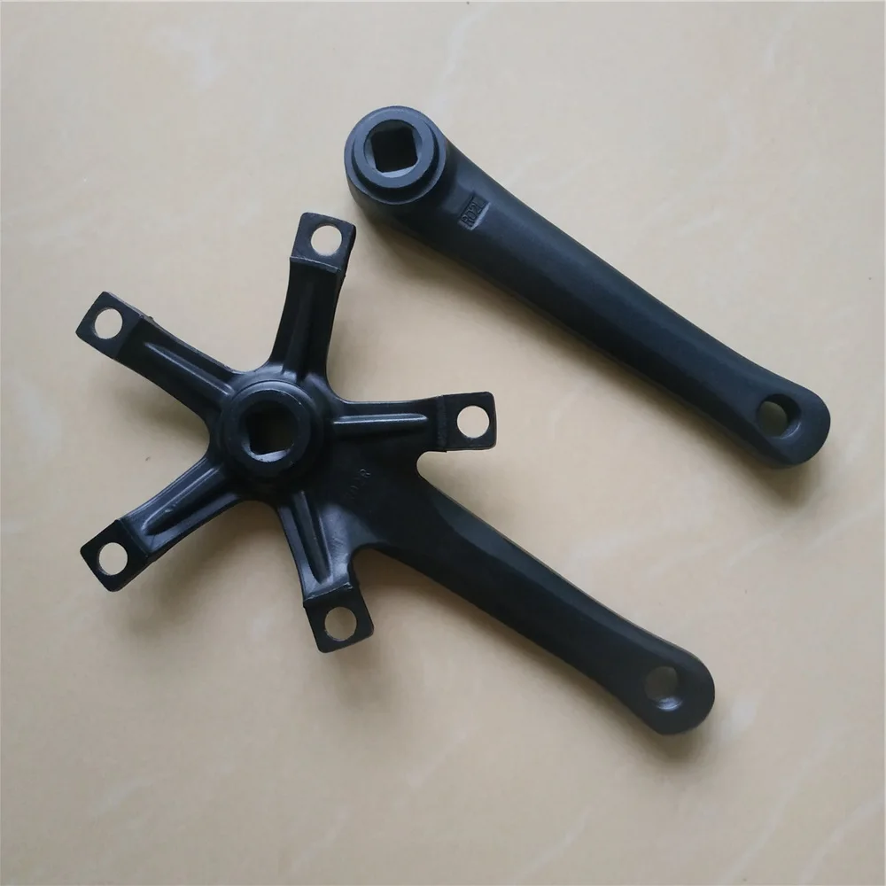 Bike Crank 130 BCD Crankset 152 MM Length 5 Nail Square Hole Aluminum Alloy Bicycle Parts BMX Folding Black