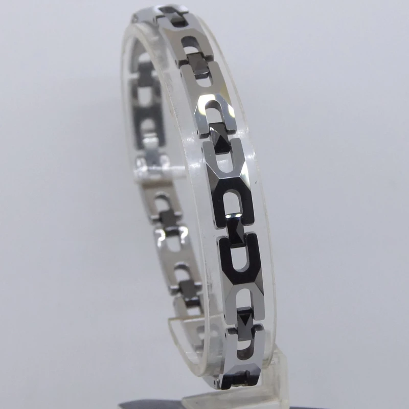 lady classic hi-tech scratch proof tungsten & black ceramic bracelet whole sale price