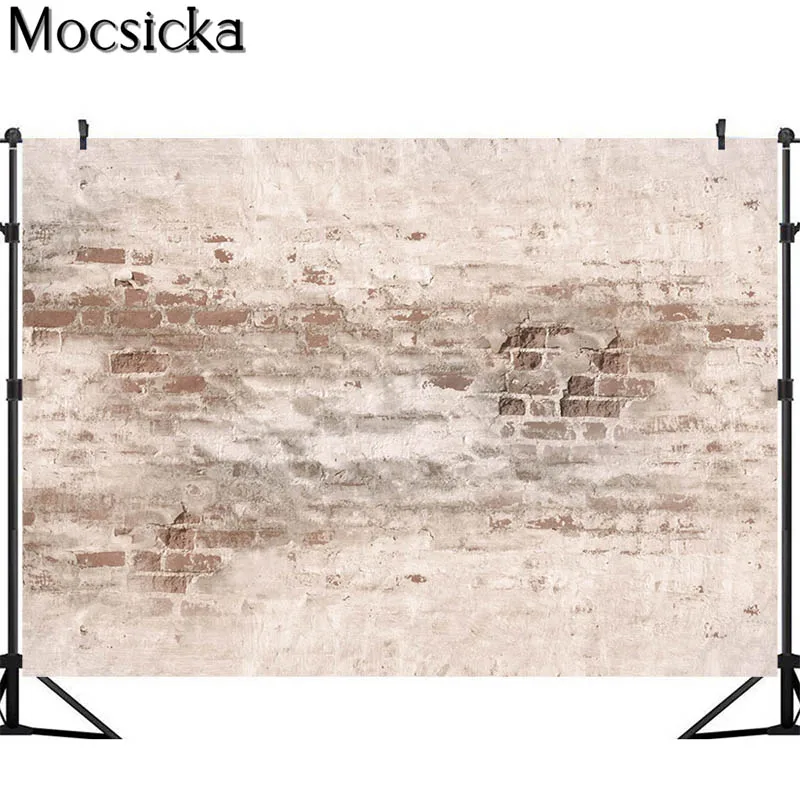 Fondo para sesión de fotos de pared de ladrillo antiguo Vintage, retrato de boda y cumpleaños para recién nacido, fondo de fotografía profesional para estudio fotográfico