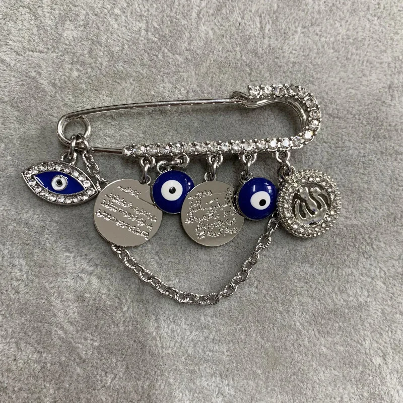 Mashallah Quran Vanyakad baby pin Turkish evil eye Allah Islam brooch