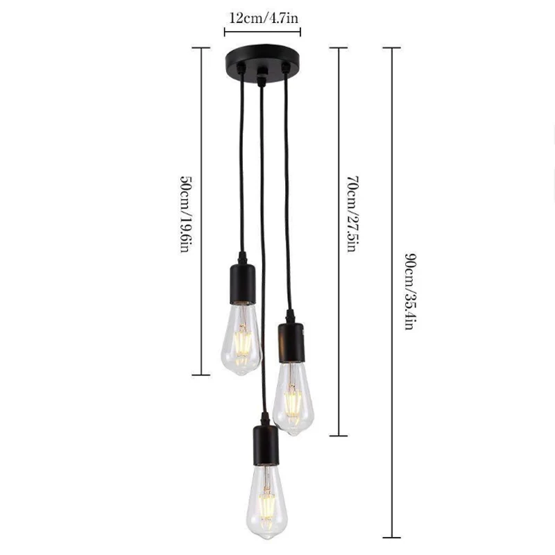 LED Linear Pendant Lights E27 90-260v Bedroom Living Room Decoration Hanging Lamp Restaurant Bar Cafe Indoor Lighting Fixtures