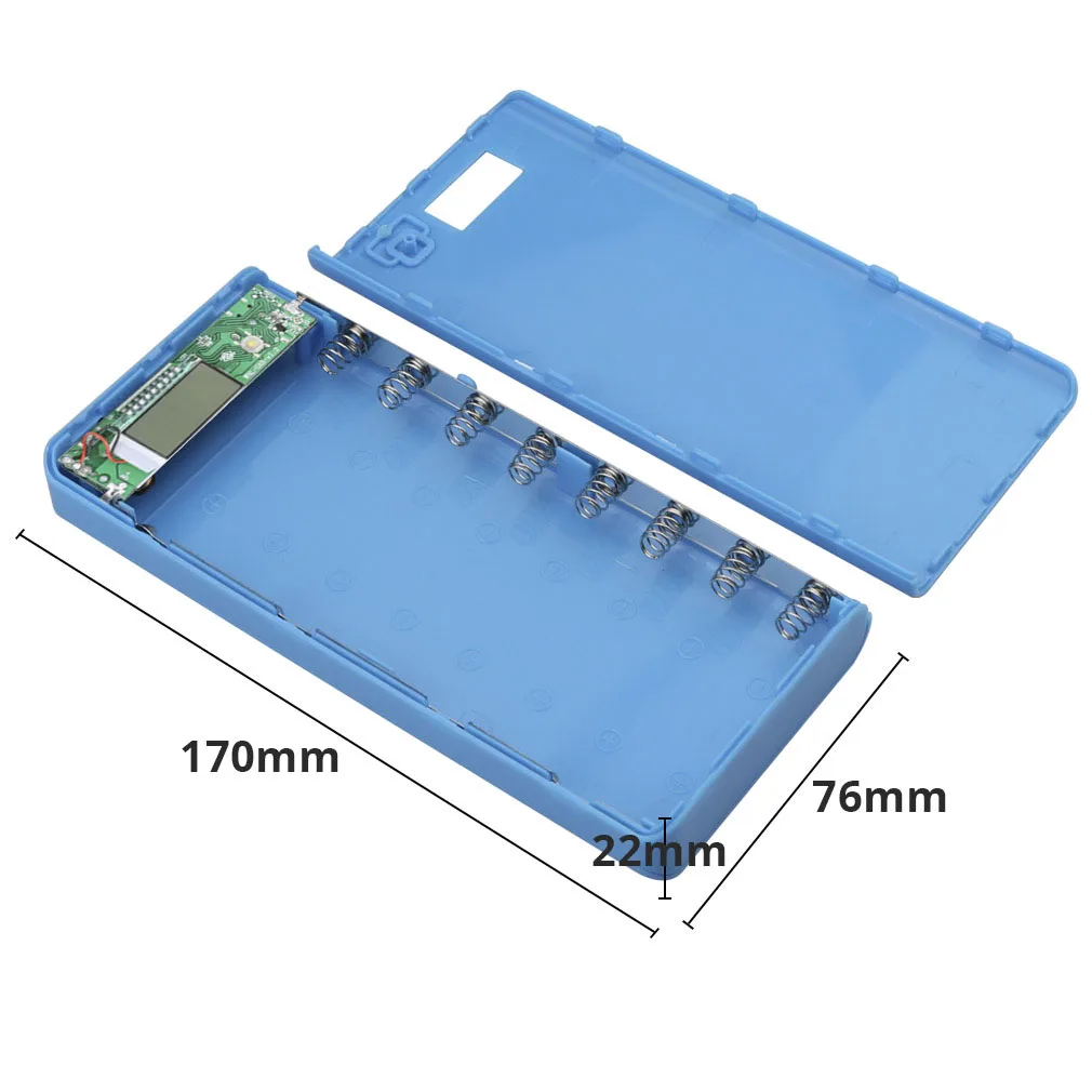 8 فتحات شاحن بطارية لتقوم بها بنفسك 8*18650 بطارية قابلة للشحن قوة البنك مع مؤشر LED الهاتف شحن سريع Powerbank ل شاومي