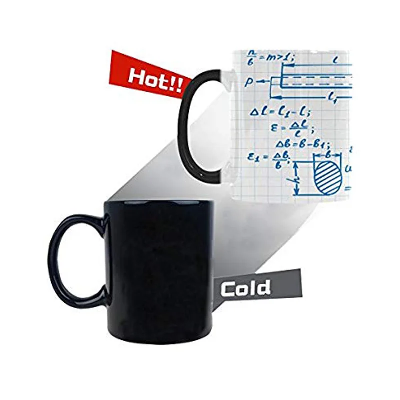 

Kitchen & Dining Physics Formula Equation Morphing Mug Heat Sensitive Color Changing Mug Ceramic Coffee Mug Cup White 11 oz