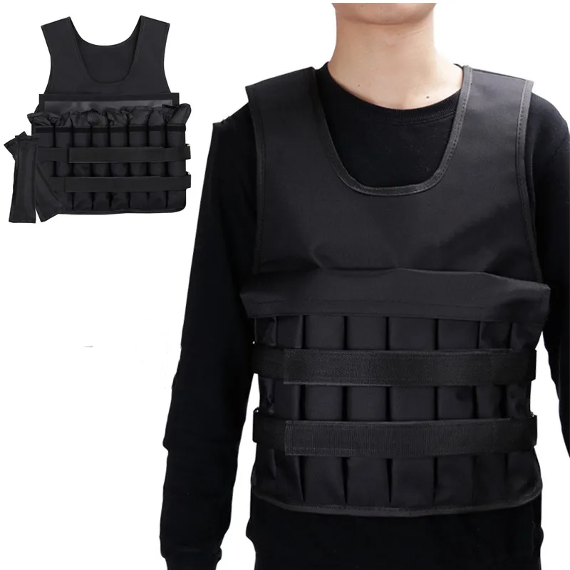 

30KG Loading Weight Vest For Boxing Weight Training Workout Fitness Gym Equipment Adjustable Waistcoat Jacket Sand Clothing