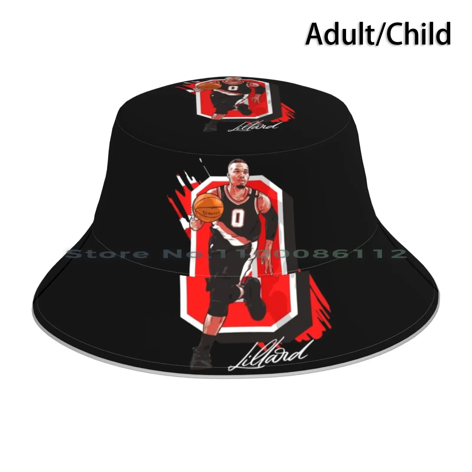 Zero Lillard Bucket Hat Sun Cap Damian Portland Trail Running Blazers Player Rip City Foldable Outdoor Fisherman Hat