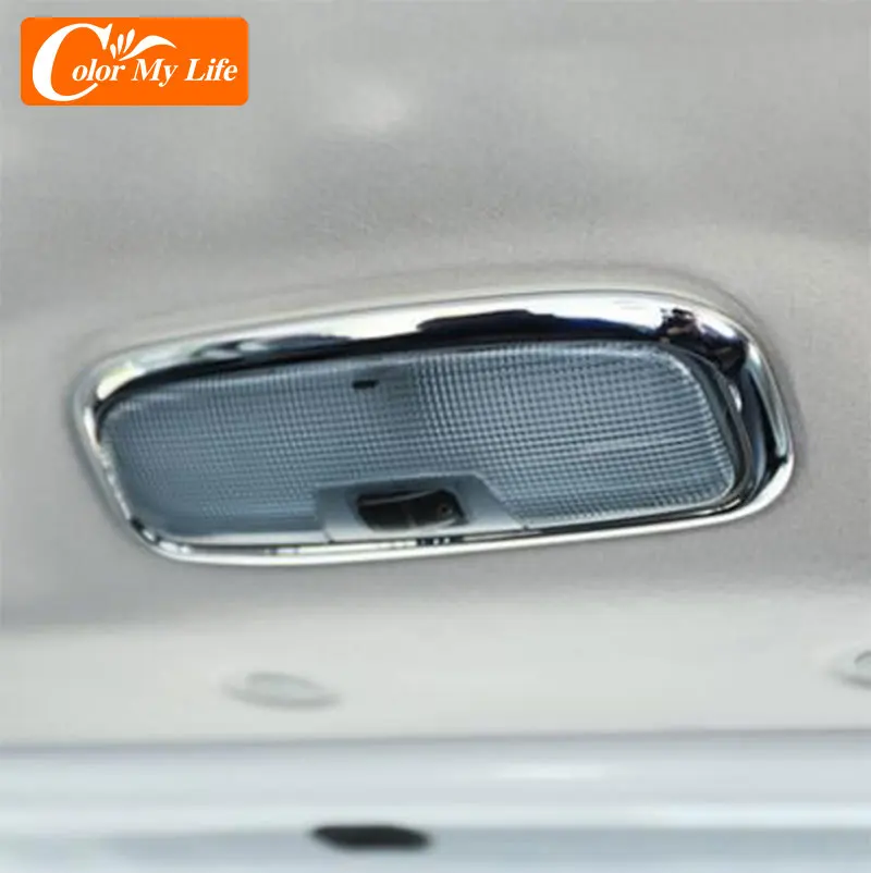 Car Styling for Ford Ecosport 2013 - 2017 Interior Reading Light Inner Roof Lights Frame Lamp Cover Sticker Night Lamps Trim