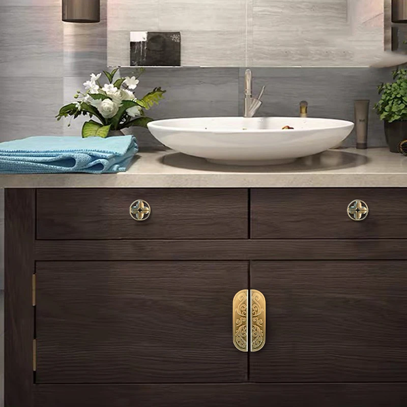 Baru Cina Lemari Pintu Menangani Emas Antik Padat Kabinet Menangani Pintu Laci Menarik Lemari Menangani Mebel Hardware