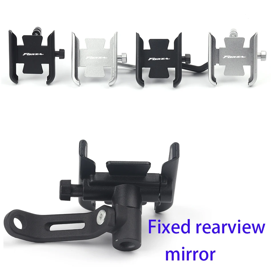 For Honda Forza 125 250 300 350 750 Motorcycle Mobile Phone Holder GPS Navigator Rearview Mirror Handlebar Bracket Accessories