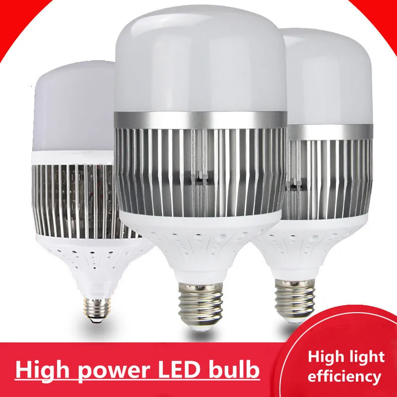 

LED High Power Energy Saving Ball Light Bulb E27 E40 220v Super Bright Globe Lamp 36W 50W 80W 100w 150W 200w Factory Lighting