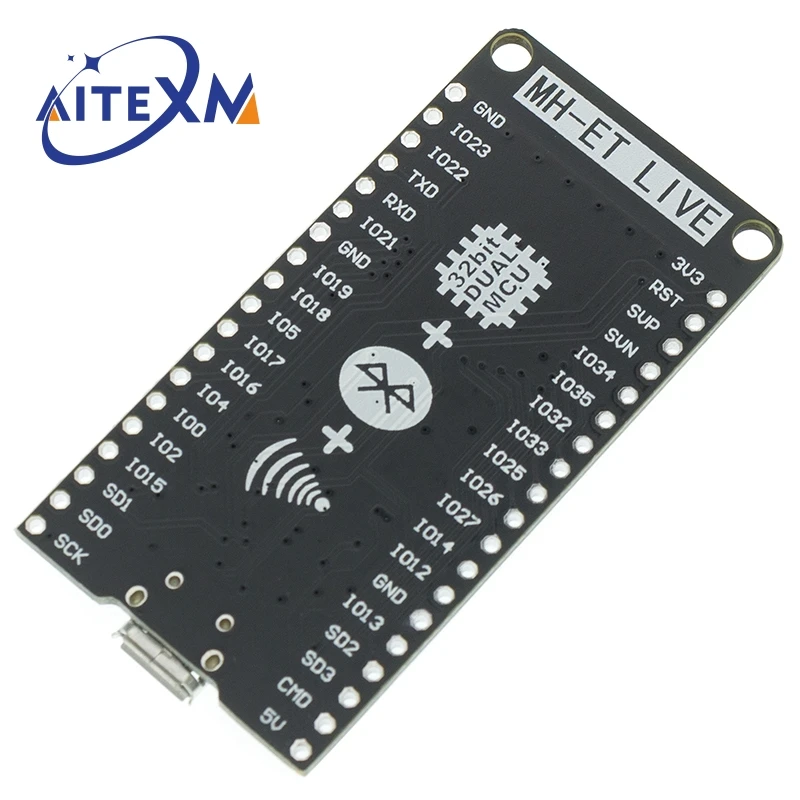 MH-ET لايف ESP32 مجلس التنمية WiFi + بلوتوث منخفضة للغاية استهلاك الطاقة ثنائي النواة ESP-32 ESP-32S مماثلة ESP8266 CH9102X
