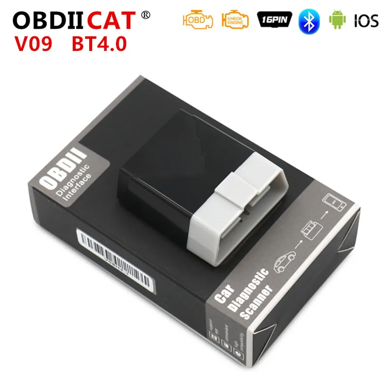 

New V09 ELM327 V1.5 OBD2 Diagnostic Scanner V09 Bluetooth ELM 327 1.5 Auto Code Reader Support OBDII OBD II Protocols Car