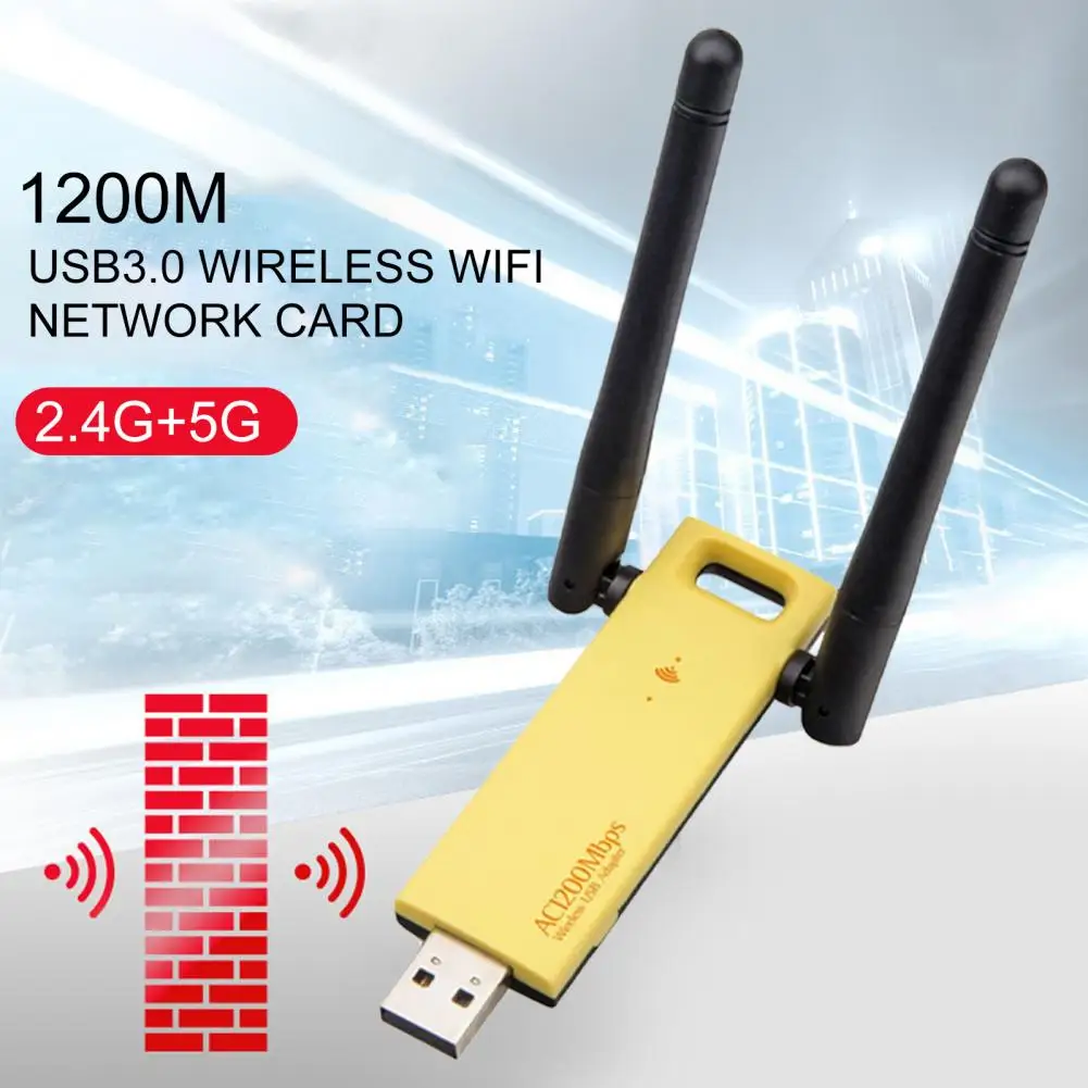 Mini Realtek 8812AU Wireless Dual Band 2.4GHz USB 3.0 WiFi Ethernet Adapter Dongle With Antenna for Windows XP/Vista/7/8/10