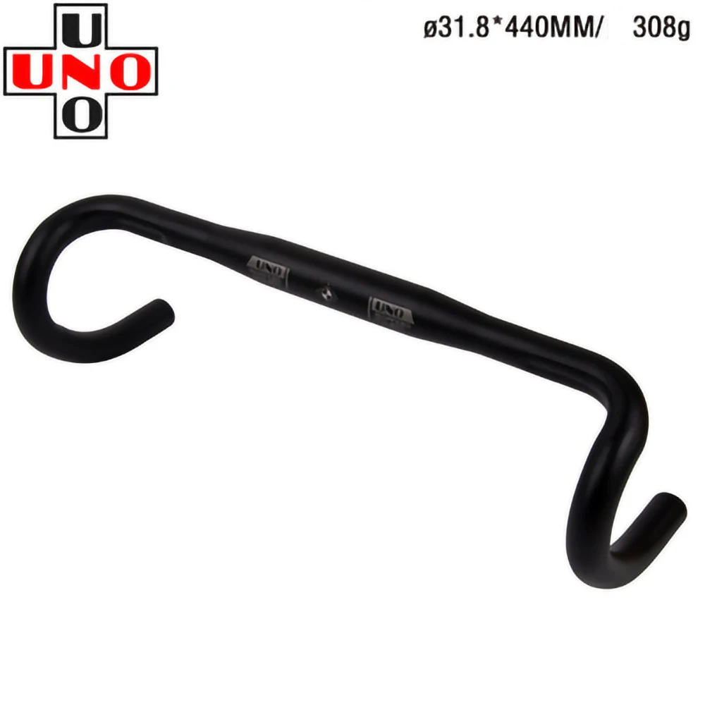 UNO CR12 Matt Aluminium Alloy Road Bicycle Bar 31.8*380/400/420/440mm Racing Bike Drop Handlebar Bicycle Accessories