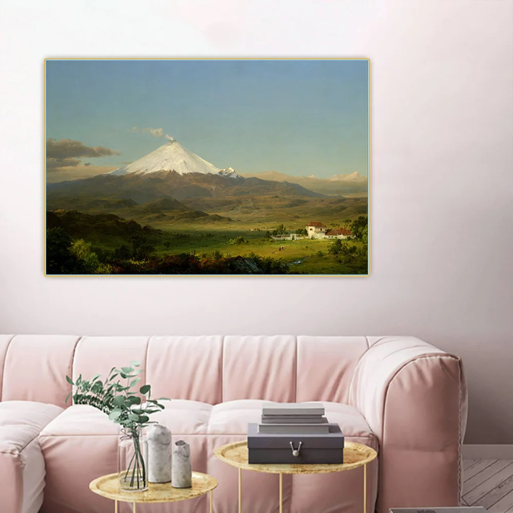 Citon Frederic Edwin Church《Cotopaxi》Canvas Art Oil Painting Artwork Poster Picture Backdrop Wall Decor Home Decoration