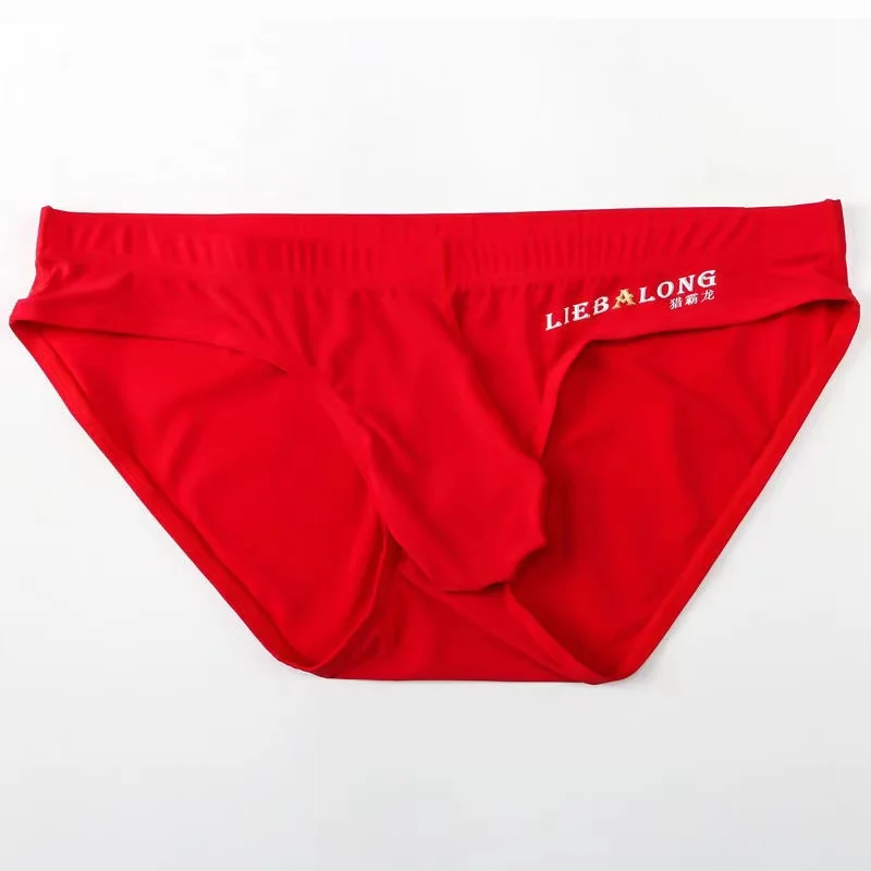 Unterwäsche Briefs Ausbuchtung Großen Penis Pouch sexi für jungen Elefanten Nase Sexy Nahtlose Eis Seide Herren Männlichen Höschen Low Rise unterhose