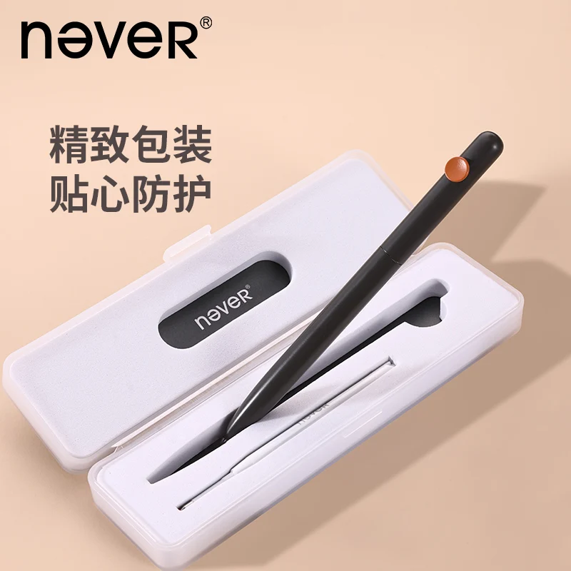 Never Retro Metal Gel Pen with Refill for Xiaomi Metal Sign Pen 0.5MM Switzerland Rotary Caneta Pучка for Office School Supplies